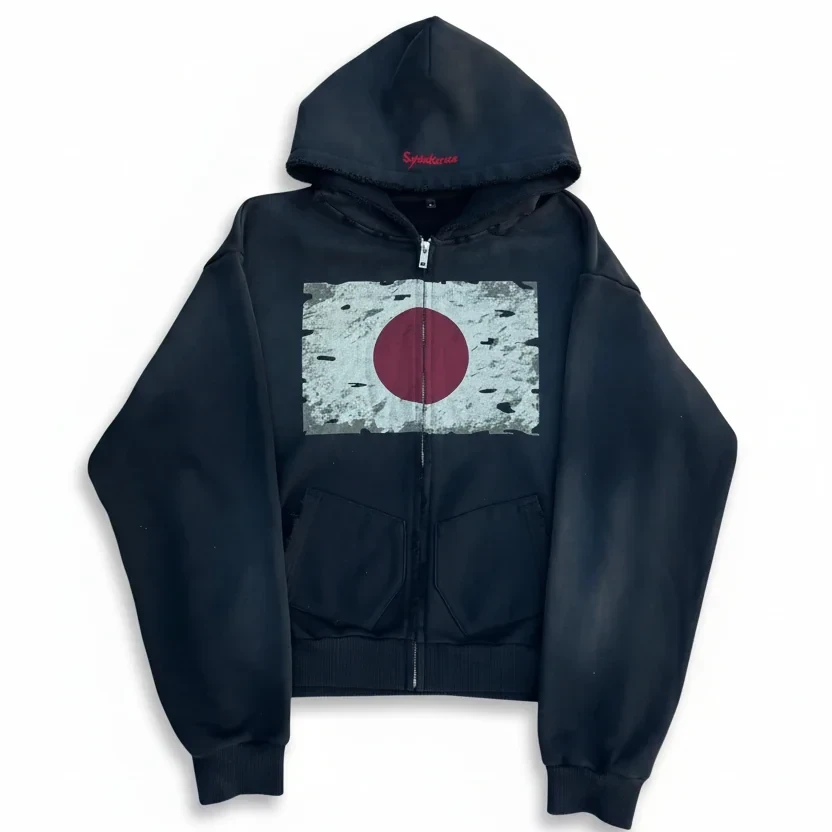 Japanese Flag Retro Hoodie